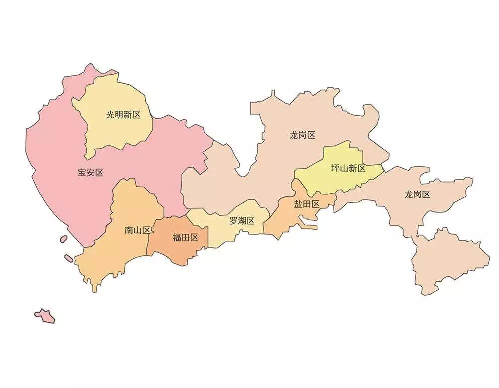 深圳区域最新划分图，城市变迁与成长同步记录